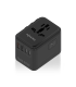 ADAPTADOR AISENS ENCHUFE UNIVERSAL VIAJE CARGADOR USB GAN 35W NEGRO