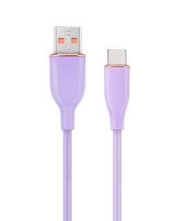 CABLE DE CARGA Y DATOS GEMBIRD USB TIPO C DE SILICONA PREMIUM 15 M VIOLETA