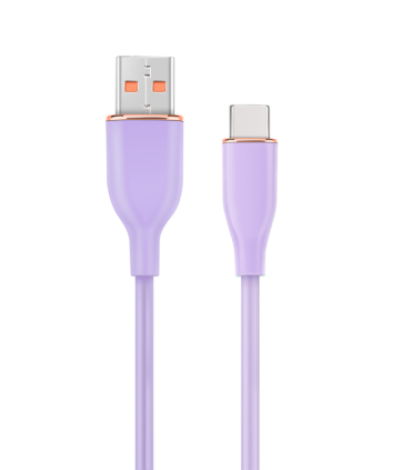CABLE DE CARGA Y DATOS GEMBIRD USB TIPO C DE SILICONA PREMIUM 15 M VIOLETA