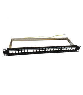 PANEL MODULAR WP 24 PUERTOS STP CAT5E 6 CON GESTOR DE CABLES