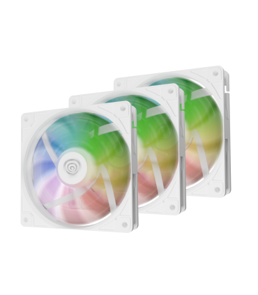 VENTILADOR GENESIS OXAL 120 ARGB BLANCO PACK 3 UDS