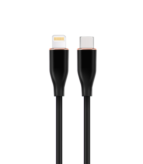 CABLE DE CARGA Y DATOS GEMBIRD USB TIPO C A 8 PINES DE SILICONA PREMIUM 15M BK