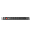 REGLETA LANBERG 1U 16A RACK 19 8X SOCKET IEC C13 NEGRO 2M