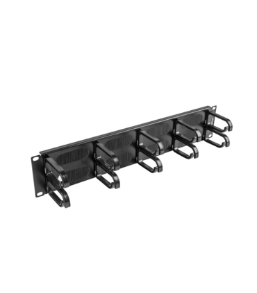 ORGANIZADOR DE CABLES LANBERG 10 ANILLOS 19 2U TIPO B CON CEPILLO NEGRO