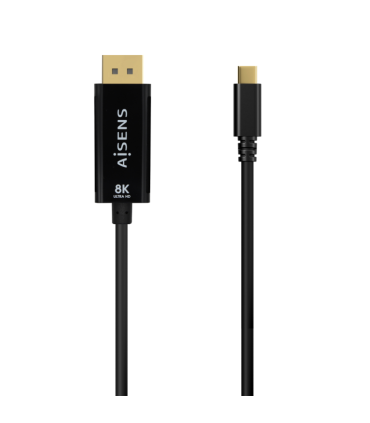 CABLE CONVERSOR AISENS USB C A DISPLAYPORT 8K60HZ NEGRO 08M