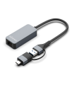 CABLE CONVERSOR AISENS USB3.2 GEN1 USB-A+USB-C A ETHERNET 2.5G GRIS 15CM