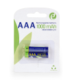 PILAS AAA GEMBIRD NI-MH RECARGABLE 1000MAH 2PCS BLISTER PACK