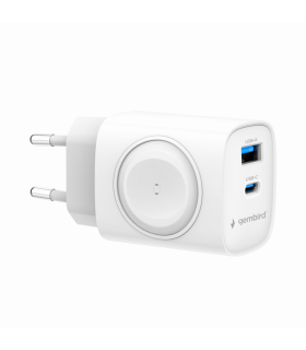 CARGADOR GEMBIRD 2 1 USB CARGA RAPIDA APPLE WATCH BLANCO