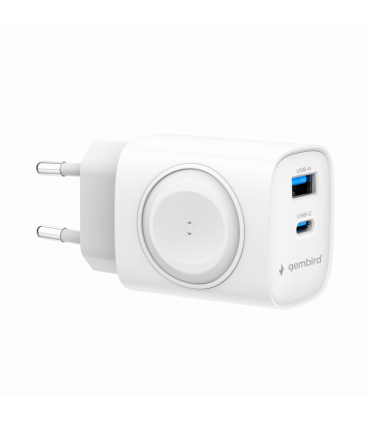 CARGADOR GEMBIRD 2 1 USB CARGA RAPIDA APPLE WATCH BLANCO