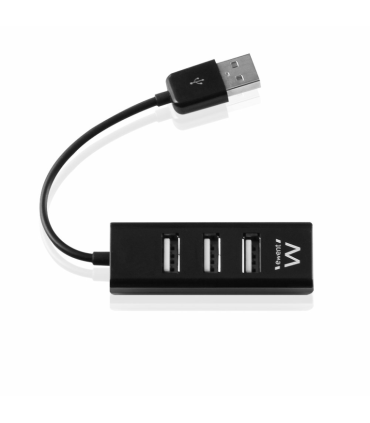 HUB EWENT USB 20 HIGH SPEED USB A 4 PUERTOS NEGRO