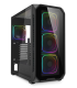 CAJA GAMING ATX SHARKOON AK5G RGB 4XVENT 120MM 3XUSB SN FUENTE NEGRO