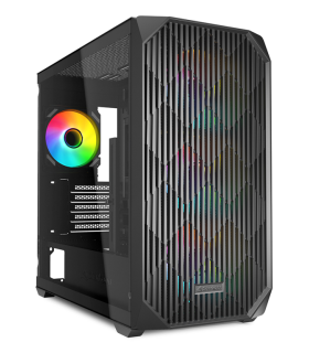 CAJA GAMING mATX SHARKOON MK3 3XVENT 120MM 3XUSB SN FUENTE NEGRO