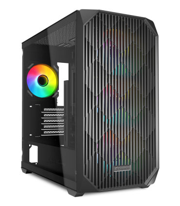 CAJA GAMING mATX SHARKOON MK3 3XVENT 120MM 3XUSB SN FUENTE NEGRO