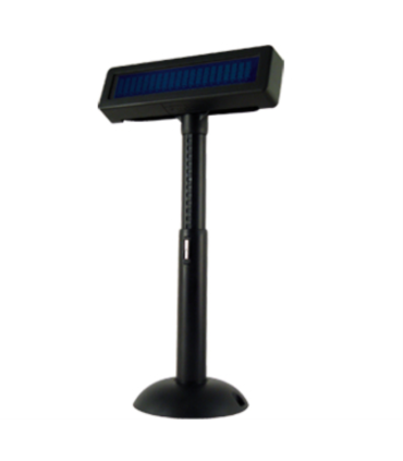 VISOR POSIFLEX VFD FLUORESCENTE 2X20 USB NEGRO PD 2800IIUN