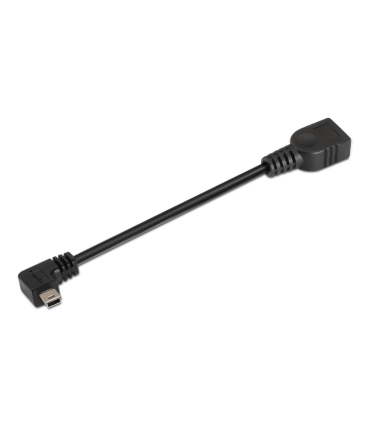CABLE AISENS USB 20 OTG ACODADO TIPO MINI B M A H NEGRO 15CM