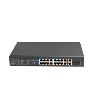 SWITCH LANBERG 18 PTOS 100MB 16xPOE 2x GBIT ETHER 150W RACK 10 19