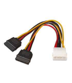 CABLE AISENS SATA ALIMENTACION MOLEX 4PIN M 2XSATA H 20CM