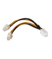 CABLE ALIMENTACION AISENS 4PIN H-4+4PIN M 15CM