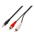 CABLE AISENS AUDIO ESTEREO JACK 35 M 2XRCA M NEGRO 30M