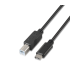CABLE AISENS USB 20 IMPRESORA 3A TIPO USB C M B M NEGRO 10M