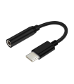 CONVERSOR AISENS USB-C A AUDIO USB-C/M-JACK 3.5/H NEGRO 15CM