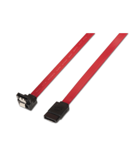 CABLE AISENS SATA III DATOS 6G DATOS ACODADO ANCLAJES ROJO 05M