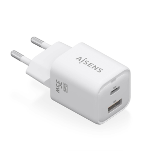 CARGADOR AISENS GAN 35W 1XUSB C PD30 QC40 1XUSB A QC30 BLANCO