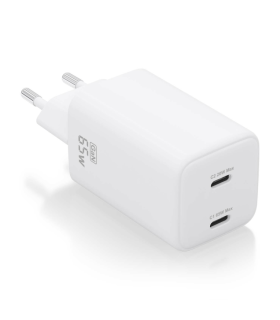 CARGADOR AISENS GAN 65W 2XUSB C PD30 QC40 BLANCO