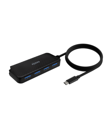 HUB AISENS USB 31 USB C USB C M 4XTIPO A H NEGRO 60CM
