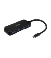 HUB AISENS USB 3.1 USB-C USB-C/M-4XTIPO A/H NEGRO 15CM