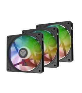 VENTILADOR GENESIS OXAL 120 ARGB NEGRO PACK 3 UDS