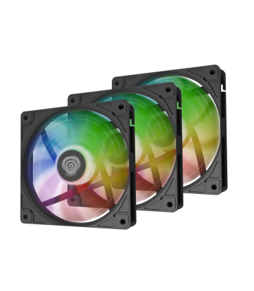 VENTILADOR GENESIS OXAL 120 ARGB NEGRO PACK 3 UDS