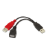 CABLE AISENS USB 20 A MA ALIMENTACION M A H NEGRO 15CM
