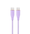 CABLE DE CARGA Y DATOS GEMBIRD (PD) TIPO-C SILICONA ALTA CALIDAD 1,5M MORADO