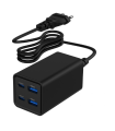 CARGADOR RAPIDO GEMBIRD USB POWERDELIVERY GAN DE 4 PUERTOS 65 W NEGRO