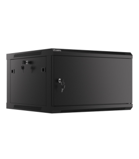 ARMARIO LANBERG MURAL RACK 19 6U 600X600 FLAT PACK AUTOENSAM NEGRO PTA METALICA