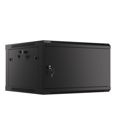 ARMARIO LANBERG MURAL RACK 19 6U 600X600 FLAT PACK AUTOENSAM NEGRO PTA METALICA