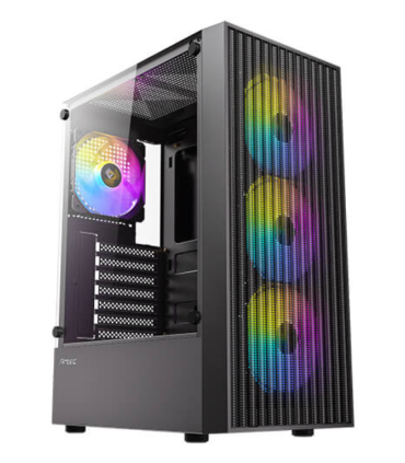 CAJA ANTEC AX27 ARGB ATX NEGRO 4XVENT 120MM 2XUSB SN FUENTE