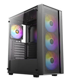 CAJA ANTEC AX65 ARGB ATX NEGRO 4XVENT 120MM 2XUSB SN FUENTE