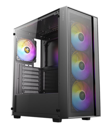 CAJA ANTEC AX65 ARGB ATX NEGRO 4XVENT 120MM 2XUSB SN FUENTE