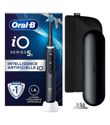 CEPILLO DENTAL BRAUN ORAL B IO 5 ESTUCHE VIAJE 3 CABEZALES NEGRO