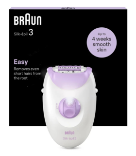 DEPILADORA ELECTRICA BRAUN SILK EPIL 3 SE3 000 RODILLO MASAJE LUZ SMARTLIGHT