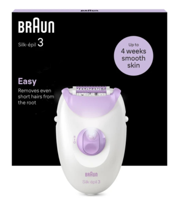 DEPILADORA ELECTRICA BRAUN SILK EPIL 3 SE3 000 RODILLO MASAJE LUZ SMARTLIGHT