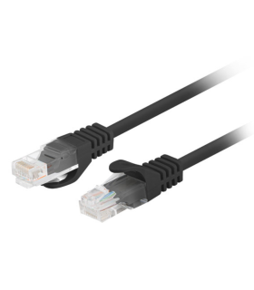 CABLE RED LANBERG LATIGUILLO CAT6 UTP 025M NEGRO FLUKE PASSED PACK 10 UDS