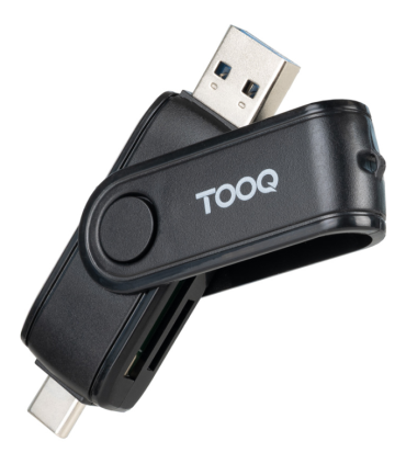 LECTOR TARJETAS TOOQ USB C 20USB A 30 SD TF NEGRO