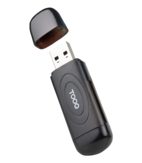 LECTOR TARJETAS TOOQ USB A 30 SD TF NEGRO