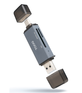 LECTOR TARJETAS TOOQ USB 30 USB CUSB A SD TF GRIS