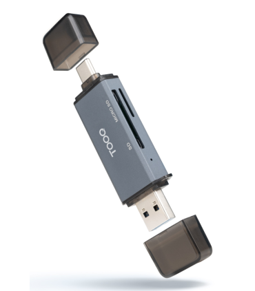 LECTOR TARJETAS TOOQ USB 30 USB CUSB A SD TF GRIS