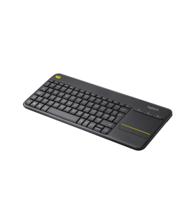 TECLADO LOGITECH k400 PLUS TOUCHPAD INGLES INALAMBRICO NEGRO