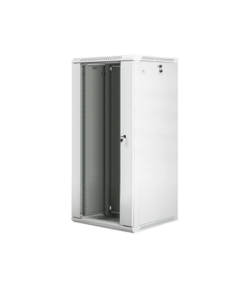 ARAMRIO LANBERG MURAL RACK 19 27U 600X600 FLAT PACK PUERTA CRISTAL GRIS